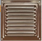 Решетка вент. металл 150х150 с сеткой, коричневая 59027