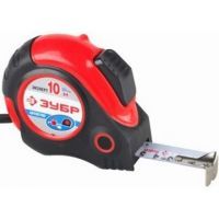 Рулетка ЗУБР "ЭКСПЕРТ" двухкомпонентный корпус автостоп 10м*25мм 10056
