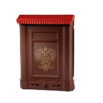 Ящик почтовый ПРЕМИУМ с металлическим замком (коричневый,с орлом) 48406