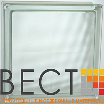 Стеклоблок "Самба" бесцветный 19*19*8 см. Glass Block Clear 1919/8 Samba 67552