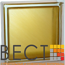 Стеклоблок окрашенный внутри "Арктика" коричневый 19*19*8 см. Glass Block Brown 1919/8 Arctic 67563