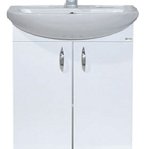 Тумба Балтика 70 прямая, эмаль + умывальник мебельный Балтика 70 см, Misty 67217