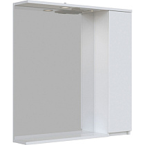 Зеркальный шкаф Квадро 80 П, 1 дверь, белый 64788