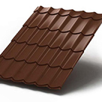 Металлочерепица МП Ламонтерра (PURETAN-20-Coffee Кофейный-0,5) 44838