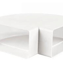 Колено горизонтальное 60х204мм б/уп 52600