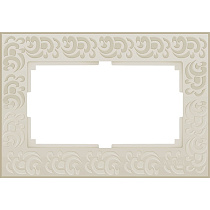 Рамка для двойной розетки Snabb (слоновая кость/хром) W0081903 WERKEL 42163