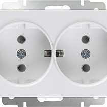 Розетка двойная с заземлением (белый) W1172001 WERKEL 42161