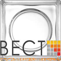 Стеклоблок "Альфа" бесцветный 19*19*8 см. Glass Block Clear 1919/8 Alpha 67538