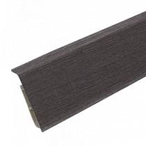 Плинтус напольный с кабель-каналами 85мм 2,2м "Деконика", 352 Каштан серый 67451