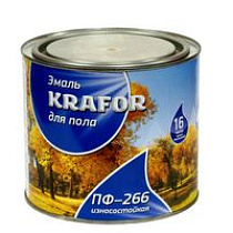 Эмаль KRAFOR ПФ-266, красно-коричневая, 1,9 кг 36541