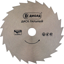 Диск пильный по дереву без напаек 125x22,2/20мм, 24Т, ДИОЛД 70371