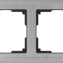 Рамка на 2 поста Metallic (глянцевый никель) W0021602 WERKEL 42300