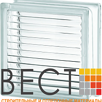 Стеклоблок "Параллель" бесцветный 19*19*8 см. Glass Block Clear 1919/8 Paralline 67548