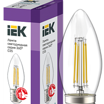 Лампа светодиодная 360° C35 7Вт свеча 4000К E27 230В прозр. IEK 66610