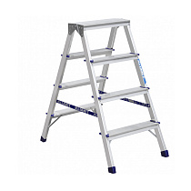 Стремянка двусторонняя алюминиевая 4 ступеней 14197
