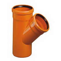 Тройник Дн 110х110 45* ПП (наружная канализация) рыжий 48199