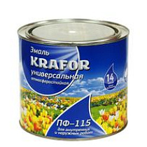 Эмаль KRAFOR ПФ-115, голубая, 6 кг 36494