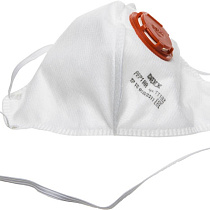 Полумаска фильтрующая DEXX противоаэрозольная, многослойная, с клапаном, FFP1 63319