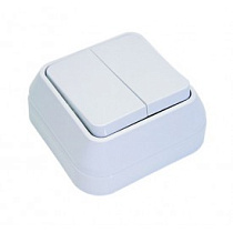 Выключатель 2-кл. ОП белый MAKEL 45103 29638