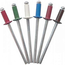 Заклепки вытяжные комбинированные, 4 х 10 мм, RAL-3005, красное вино (1000) 36459