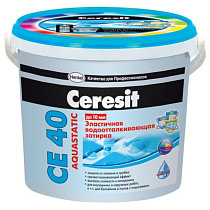 Затирка №07 AQUASTATIC СЕ40 Серая ведро 2кг "CERESIT" 47613