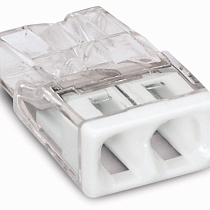 Клемма на 2 провода 0,5-2,5 мм.кв. прозрачная WAGO 12715