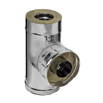 Сэндвич тройник 90* (430/0,5мм+нержавейка) Ф115х200 56139