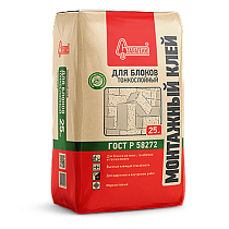 Монтажный клей для блоков тонкослойный 25кг Старатели 59410