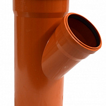 Тройник Дн 160х110 45* ПП (наружная канализация) рыжий 15271