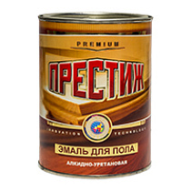 Эмаль д/пола алкидно-уретан. быстросохн. Красно - коричневая 0,9кг "Престиж" 58327