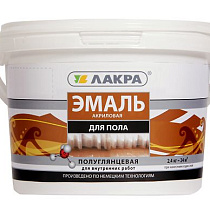 Эмаль акрил.д/пола ЛАКРА Красно-корич. 0,9кг 48004