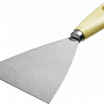 Шпатель стальной 100мм дерев ручка  КЕДР 038-0100 65567