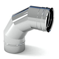 Сэндвич колено 90* (439/0,8мм+нержавейка) Ф115х200 53472