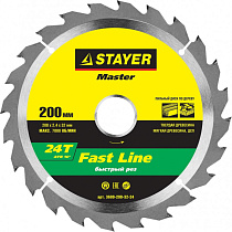 Диск пильный STAYER MASTER "FAST-Line" по дереву, 200х32мм, 24Т 41846