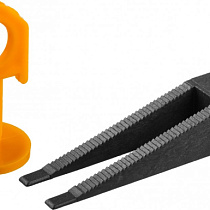 Система выравнивания плитки (СВП ) комплект 50+50шт (1,7мм зажим+клин) ЗУБР 72035