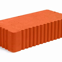Кирпич керамический рифленый красный М-150 полнотелый Мстера 250х120х65 F-50 (416шт.) 3,5кг 70680