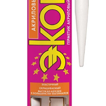 Герметик ЭКОН акриловый универсальный белый морозостойкий 420 г 38672