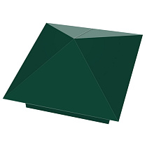 Колпак на забор 400 х 400мм RAL6005 мох 39963