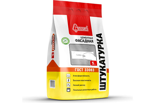 Штукатурка цементная "Фасадная" 5кг Старатели 74566