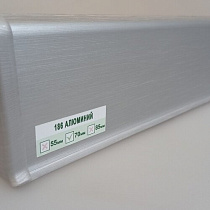 Плинтус напольный с кабель-каналами 70мм 2,2м "Деконика" 186 Алюминий 74845