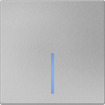 Выключатель одноклавишный с подсветкой (серебряный) W1110106 WERKEL 42347
