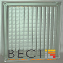 Стеклоблок "Сетка" бесцветный 19*19*8 см. Glass Block Clear 1919/8 Cross Small 67554