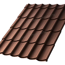 Металлочерепица МП Ламонтерра (VALORI-20-Brown-0.5) 69221