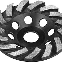 Чашка ЗУБР алмазная сегментная двухрядная, высота 22,2мм, 125мм 35456