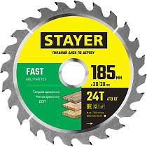 Диск пильный STAYER MASTER "FAST-Line" по дереву, 185х30мм, 24Т 16701