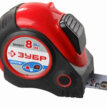 Рулетка ЗУБР "ЭКСПЕРТ" двухкомпонентный корпус автостоп 8мх25мм 21235