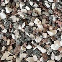 Мраморная крошка микс 3 цвета, фр. 5-10мм (белая,черная,розовая) 74058