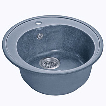 Мойка мрамор GF-R510 505*508 мм, круглая (графит) GRANFEST 41805