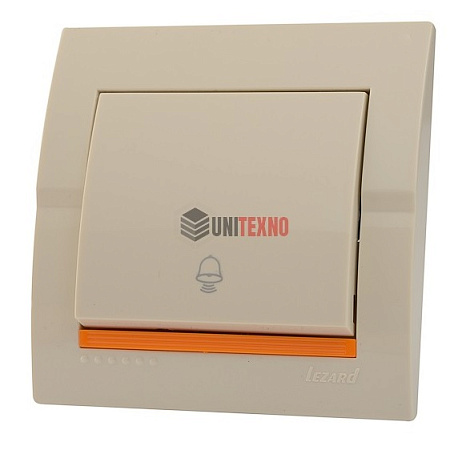 Кнопка звонка" Lezard" крем 46832