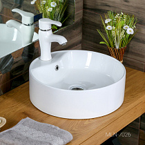 Накладная раковина круглая белая 465х465х160 MLN-7026 MELANA 71508